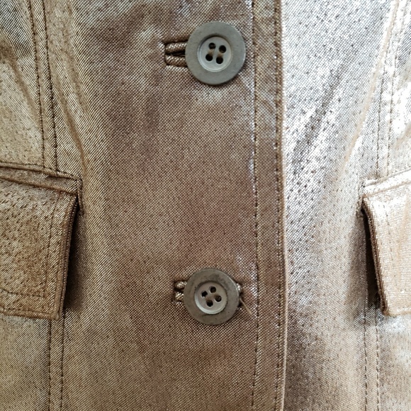 Melanie Lyne Rose Gold metallic leather jacket - Picture 5 of 8